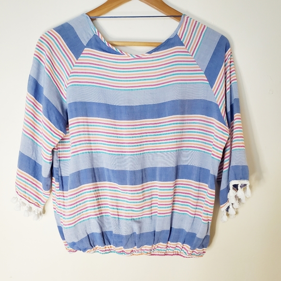 Anthro Boho Cropped Blouse - Picture 5 of 5